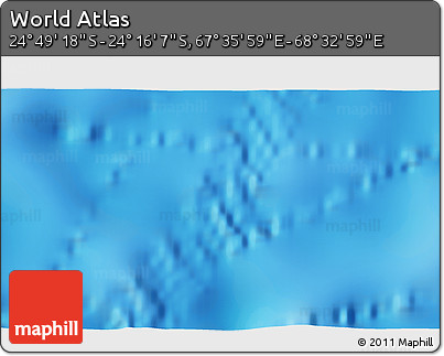 Physical 3D Map of the Area around 24° 32' 42" S, 68° 4' 29" E