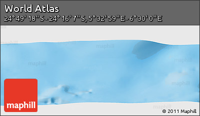 Physical Panoramic Map of the Area around 24° 32' 42" S, 6° 1' 30" E