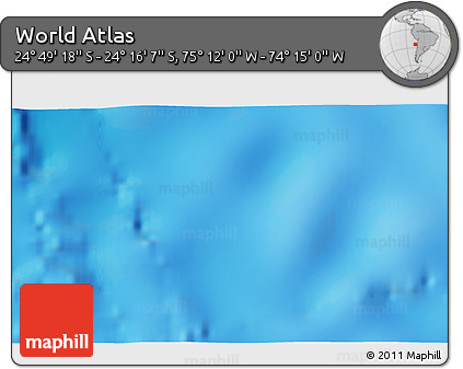 Physical 3D Map of the Area around 24° 32' 42" S, 74° 43' 29" W