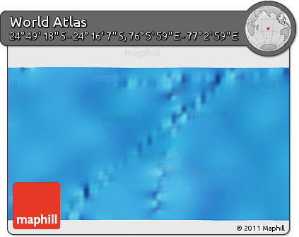 Physical 3D Map of the Area around 24° 32' 42" S, 76° 34' 29" E