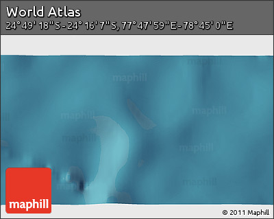 Satellite 3D Map of the Area around 24° 32' 42" S, 78° 16' 30" E