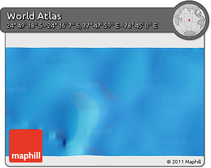 Shaded Relief 3D Map of the Area around 24° 32' 42" S, 78° 16' 30" E