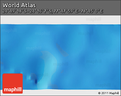 Shaded Relief 3D Map of the Area around 24° 32' 42" S, 78° 16' 30" E