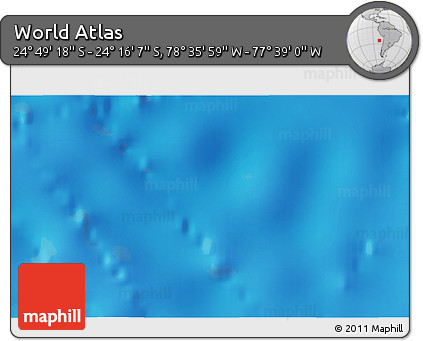 Physical 3D Map of the Area around 24° 32' 42" S, 78° 7' 30" W