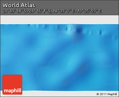 Physical 3D Map of the Area around 24° 32' 42" S, 79° 7' 30" E