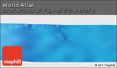 Physical Panoramic Map of the Area around 24° 32' 42" S, 7° 43' 29" E