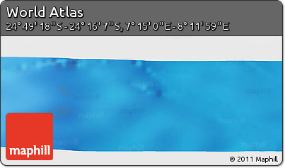 Physical Panoramic Map of the Area around 24° 32' 42" S, 7° 43' 29" E