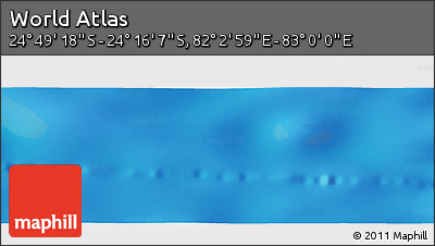 Physical Panoramic Map of the Area around 24° 32' 42" S, 82° 31' 30" E