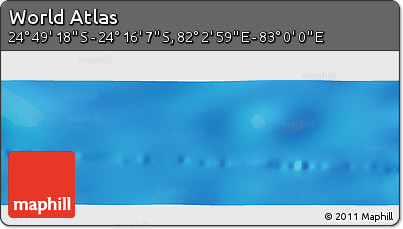 Physical Panoramic Map of the Area around 24° 32' 42" S, 82° 31' 30" E