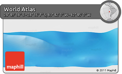 Physical Panoramic Map of the Area around 24° 32' 42" S, 83° 13' 29" W