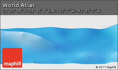 Physical Panoramic Map of the Area around 24° 32' 42" S, 83° 13' 29" W
