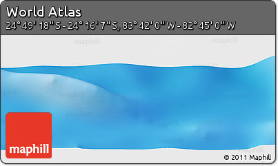 Physical Panoramic Map of the Area around 24° 32' 42" S, 83° 13' 29" W