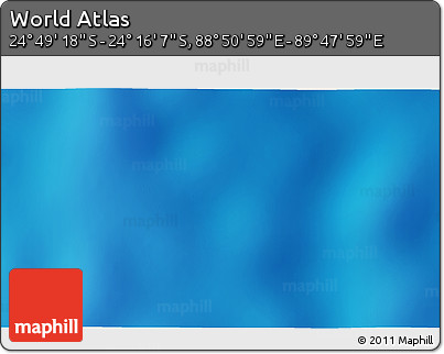Shaded Relief 3D Map of the Area around 24° 32' 42" S, 89° 19' 29" E