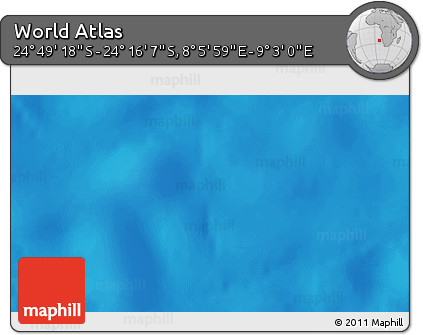 Physical 3D Map of the Area around 24° 32' 42" S, 8° 34' 29" E