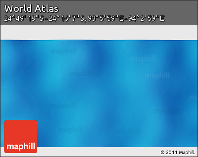 Physical 3D Map of the Area around 24° 32' 42" S, 93° 34' 29" E