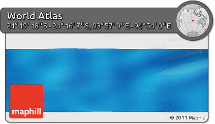 Shaded Relief Panoramic Map of the Area around 24° 32' 42" S, 94° 25' 30" E