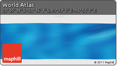 Shaded Relief Panoramic Map of the Area around 24° 32' 42" S, 94° 25' 30" E