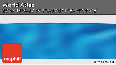 Shaded Relief Panoramic Map of the Area around 24° 32' 42" S, 94° 25' 30" E