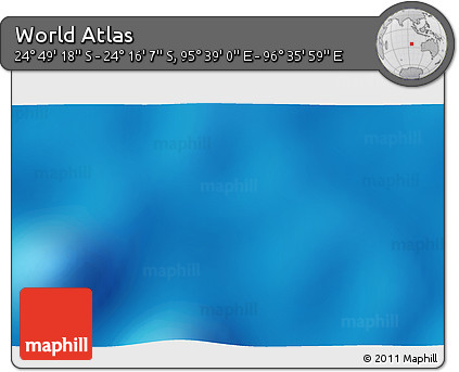 Shaded Relief 3D Map of the Area around 24° 32' 42" S, 96° 7' 30" E