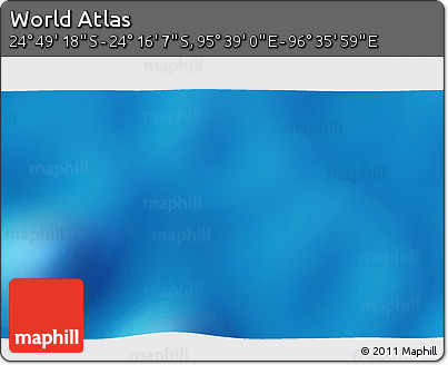 Shaded Relief 3D Map of the Area around 24° 32' 42" S, 96° 7' 30" E