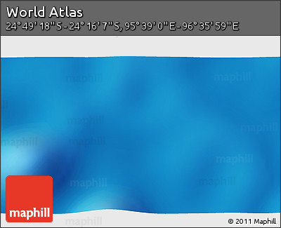 Shaded Relief 3D Map of the Area around 24° 32' 42" S, 96° 7' 30" E