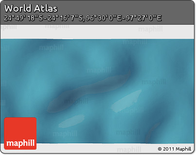 Satellite 3D Map of the Area around 24° 32' 42" S, 96° 58' 29" E