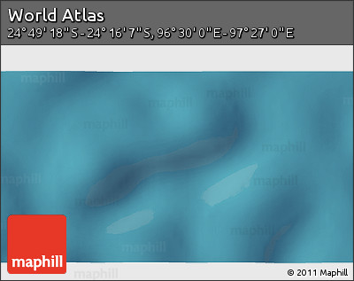 Satellite 3D Map of the Area around 24° 32' 42" S, 96° 58' 29" E