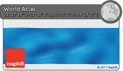 Physical Panoramic Map of the Area around 24° 32' 42" S, 96° 58' 29" E