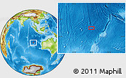 Physical Location Map of the area around 24° 32' 42" S, 97° 49' 29" E