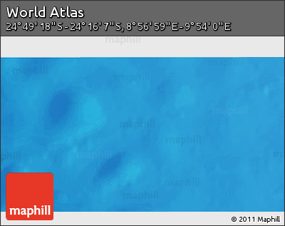 Physical 3D Map of the Area around 24° 32' 42" S, 9° 25' 30" E