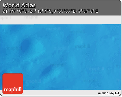 Physical 3D Map of the Area around 24° 32' 42" S, 9° 25' 30" E