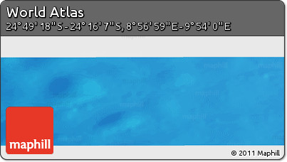 Physical Panoramic Map of the Area around 24° 32' 42" S, 9° 25' 30" E