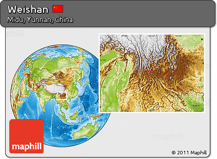 Physical Location Map of Weishan