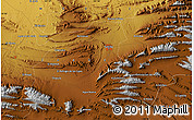 Physical Map of the area around 25° 22' 6" N, 101° 4' 29" W