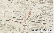 Shaded Relief Map of the area around 25° 22' 6" N, 101° 4' 29" W