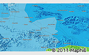 Political 3D Map of the area around 25° 22' 6" N, 102° 46' 30" W