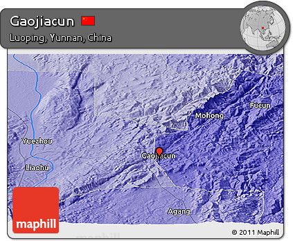 Political Panoramic Map of Gaojiacun