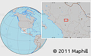 Gray Location Map of the area around 25° 22' 6" N, 104° 28' 29" W
