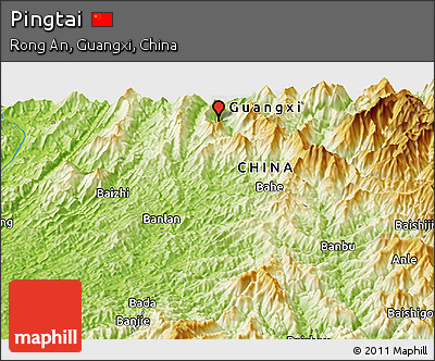 Physical Panoramic Map of Pingtai