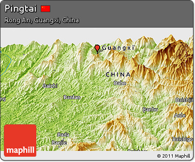 Physical Panoramic Map of Pingtai