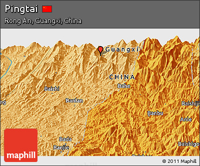 Political Panoramic Map of Pingtai