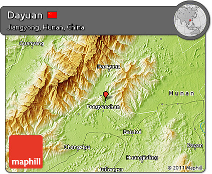 Physical 3D Map of Dayuan