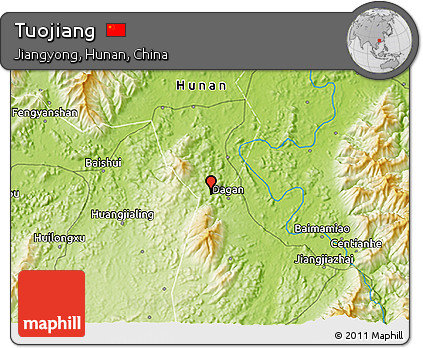 Physical 3D Map of Tuojiang