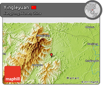 Physical 3D Map of Yingleyuan