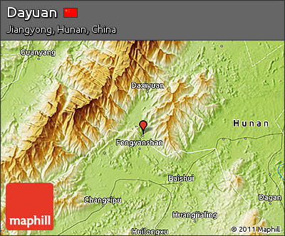Physical 3D Map of Dayuan