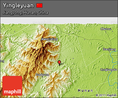 Physical 3D Map of Yingleyuan