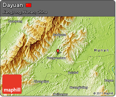 Physical 3D Map of Dayuan