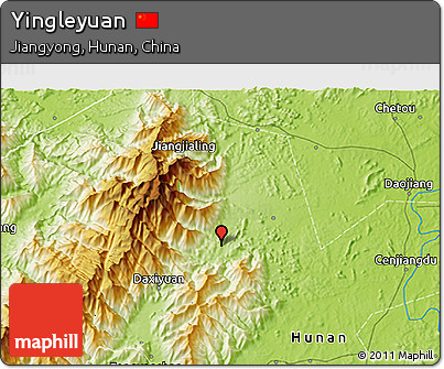 Physical 3D Map of Yingleyuan
