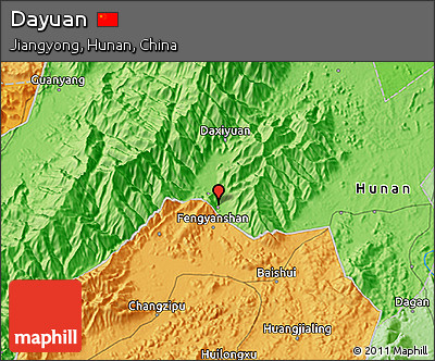 Political 3D Map of Dayuan