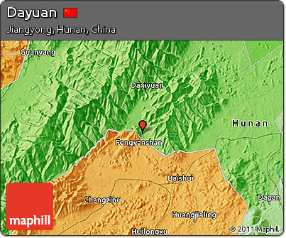 Political 3D Map of Dayuan